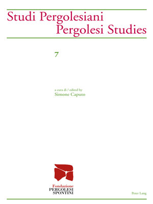 cover image of Studi Pergolesiani- Pergolesi Studies